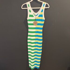 Aaron & Amber medium Striped Sleeveless Knit Dress